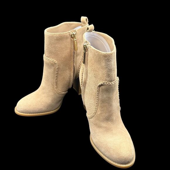 Nine West Women’s Leather Quicksand Ankle Boots Tan Size 5.5 - Picture 5 of 14